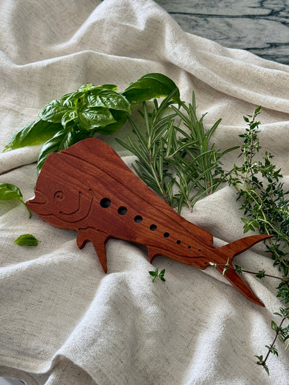 The Cedar Bull Mahi Herb Stripper | Handcrafted Wooden Herb Tool for Fresh Garden Herbs