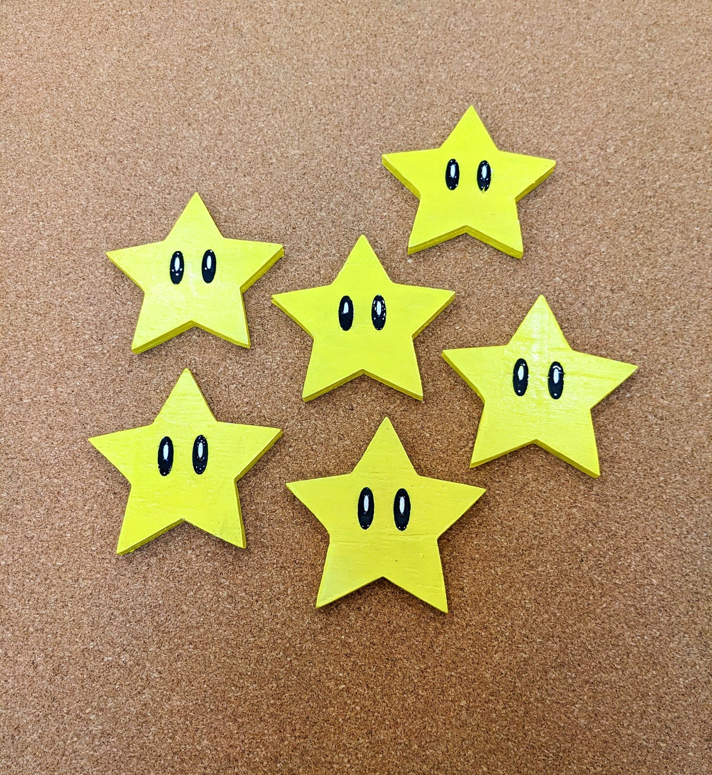 Mario Super Star Wood Coaster Set - Handcrafted Gaming Coasters (Set of 4)