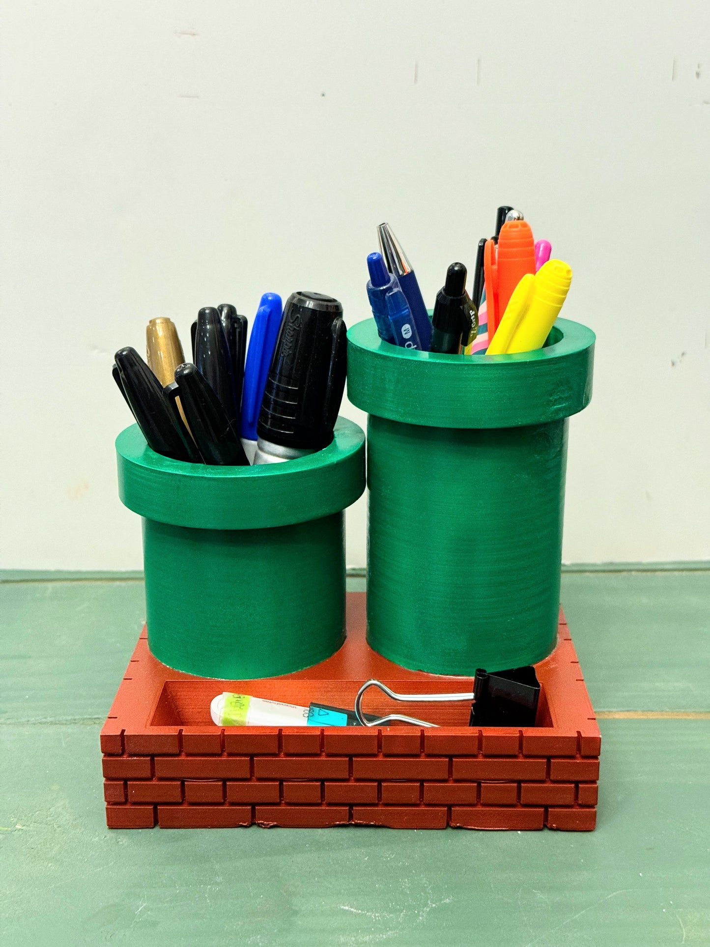 Mario Pipe Desk Organizer