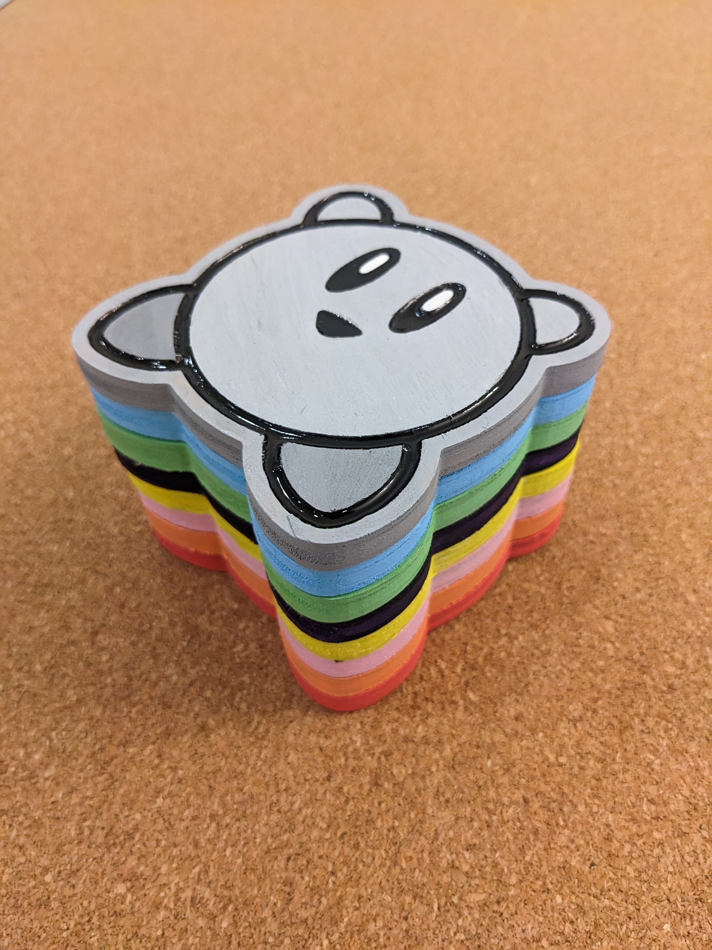 Kirby Wood Coaster Set - Handcrafted Gaming Coasters (Set of 4)