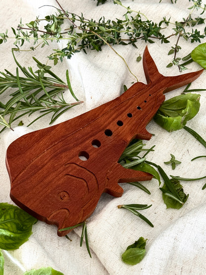 The Cedar Bull Mahi Herb Stripper | Handcrafted Wooden Herb Tool for Fresh Garden Herbs