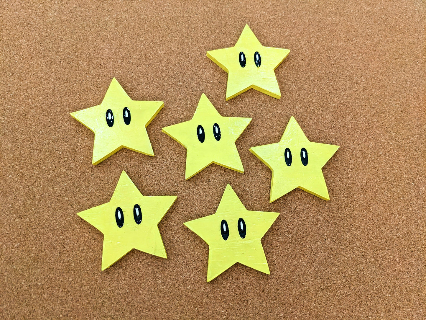 Mario Super Star Wood Coaster Set - Handcrafted Gaming Coasters (Set of 4)